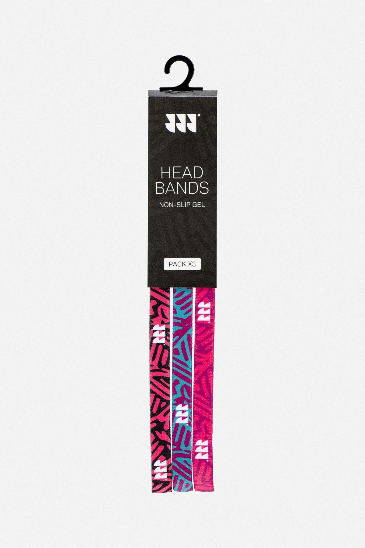 Headbands 3 Pack Cyan/Pink/Black